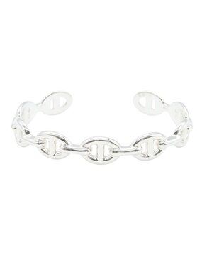 Hermes Bangle Chaine D'ancre Enchainee MM 925 Sterling Silver Not Bracelet